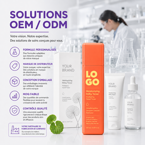 Tonique Visage Lacté Hydratant Apaisant au Cica et Céramide, Végan, Doux pour Peaux Sensibles, Soin Professionnel ODM Marque Blanche - Product Image 3