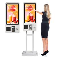 Kiosco de Autoservicio de 27 Pulgadas para Restaurantes, con Pago con Tarjeta, Pedidos de Autoservicio y Caja Registradora