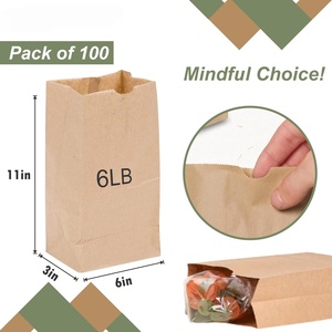 Sac d'emballage alimentaire jetable en carton kraft de luxe, personnalisable, résistant à l'huile, pour la vente en gros - Product Image 2