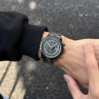 Nouvelle montre à quartz pour homme, style jeune et tendance, bracelet en alliage d'acier inoxydable, étanche 30M, pour le commerce électronique