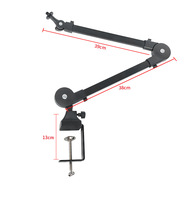 Microphone en métal bras réglable support Studio bureau Table micro support microphone pour la diffusion en direct enregistrement Boom Stand Holder