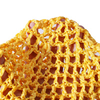Bonnet de nuit en maille tissée douce pour femme, en polyester, style crochet, snood, turban, fait main, recyclable