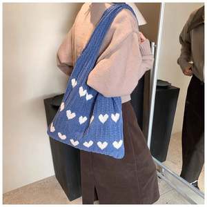 Bolso Tote de Hombro I-0667, Personalizado de Fábrica, Tejido Sólido, con Cadenas de Ganchillo, Cierre Abierto, Poliéster, para Uso Diario - Product Image 6