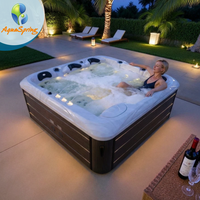 Baignoire balnéo de luxe avec 65 jets de massage, spa pour 5 personnes, homologué CE, spa en acrylique, design moderne, jacuzzi extérieur, baignoires spa, grande baignoire