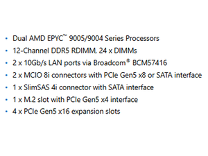 Tarjeta Madre para Servidor E-ATX MZ73-LM2 con Doble LGA 6096 (Socket SP5), Soporte para DDR5, Entrega Rápida, Buen Precio, E-ATX EPYC 9004/9 Nueva - Product Image 4