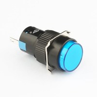 Interrupteur à bouton-poussoir LED multicolore AD16 16 mm 3 broches 1NO1NC