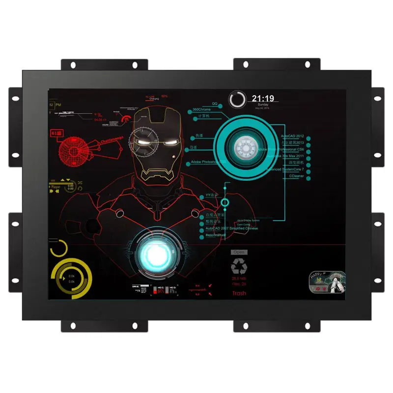24 "תעשייתי בהירות גבוהה חיצוני LCD פרסום 1000 ניט מוטבע קיוסק פתוח מסגרת מגע צג
