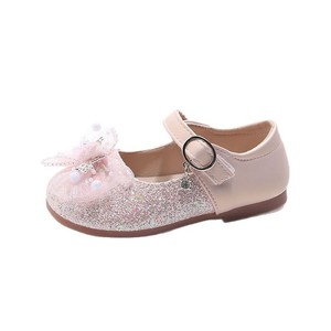 Chaussures de danse scintillantes pour enfants, sandales plates à nœud pour petites princesses, chaussures habillées pour enfants - Product Image 6