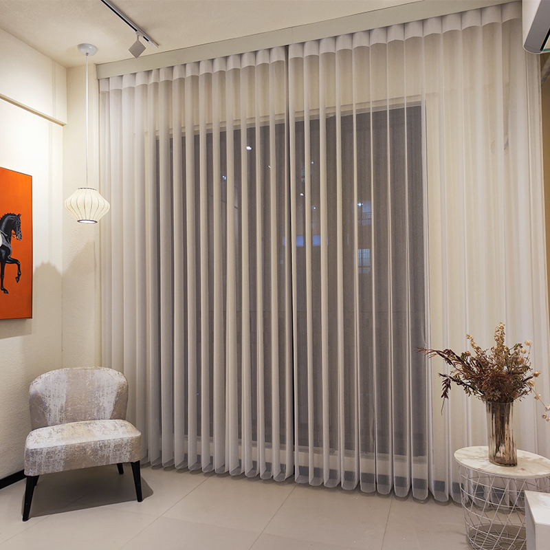 Manufacture Modern High Quality Minimalist Dreamlike Curtains Motorized Vertical Sheer Blinds For Windows