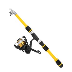 Canne à pêche télescopique de 1,8 m avec moulinet et équipement de pêche - Product Image 1