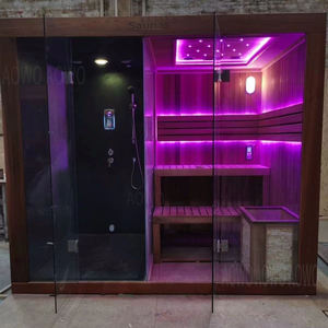 Sauna infrarroja de vapor AOWO, diseño <span class=keywords><strong>noble</strong></span>, control Wi-Fi de alta calidad, ducha fría y caliente, Motor Lingxiao, tamaño personalizado - Product Image 6