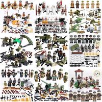 Oenux Bloco de Construção Militar do Exército Soviético dos EUA, Brinquedo para Criança, Segunda Guerra Mundial, Moc Educativo, WW2