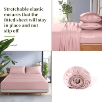 Cloudland Draps de lit en bambou OEM Service de logo personnalisé Production de masse Prêt Poche profonde 22 pouces Anti boulochage Expédition rapide
