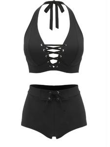 RUS Meilleure Vente Ensembles de Bikini Taille Haute pour Femme, Personnalisables par un Designer, Maillot de Bain Deux Pièces Effet Ventre Plat à Nouer sur le Devant - Product Image 5