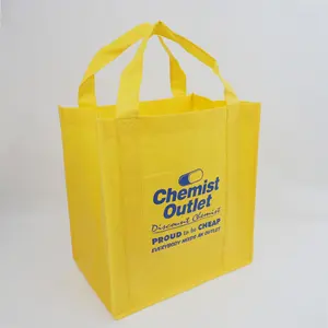Logo ile toptan çanta dikiş çanta özel baskılı geri dönüşümlü kullanımlık kumaş olmayan dokuma alışveriş çantaları
