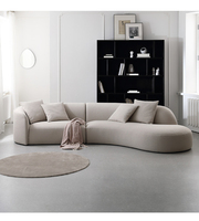 Canapés confortables en tissu velours de style moderne et contemporain, design incurvé unique pour salon de luxe, meubles de maison