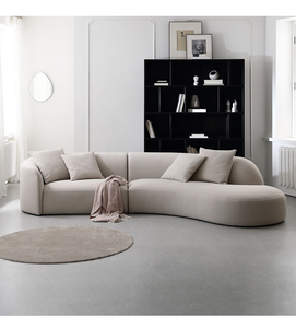 Sofás Cómodos de Terciopelo de Estilo Moderno y Juvenil, Diseño Curvo Único para Sala de Estar de Lujo, Muebles para el Hogar - Product Image 2