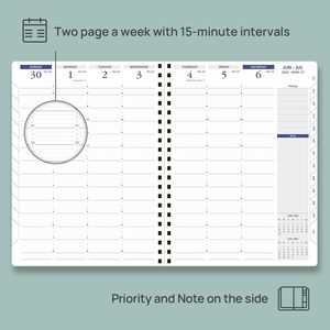 Planificateur hebdomadaire quotidien pour enseignant en cuir relié à la main avec poche cadeau personnalisé A5 - Product Image 6