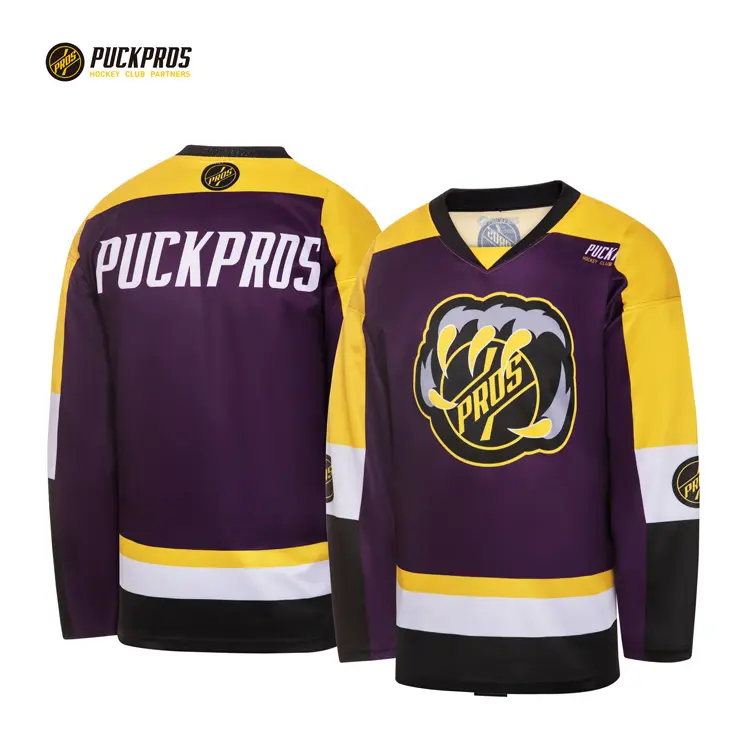 Logo personalizzato maglia di Hockey su ghiaccio per adulti squadra professionale placcaggio in poliestere con ricamo abbigliamento personalizzabile