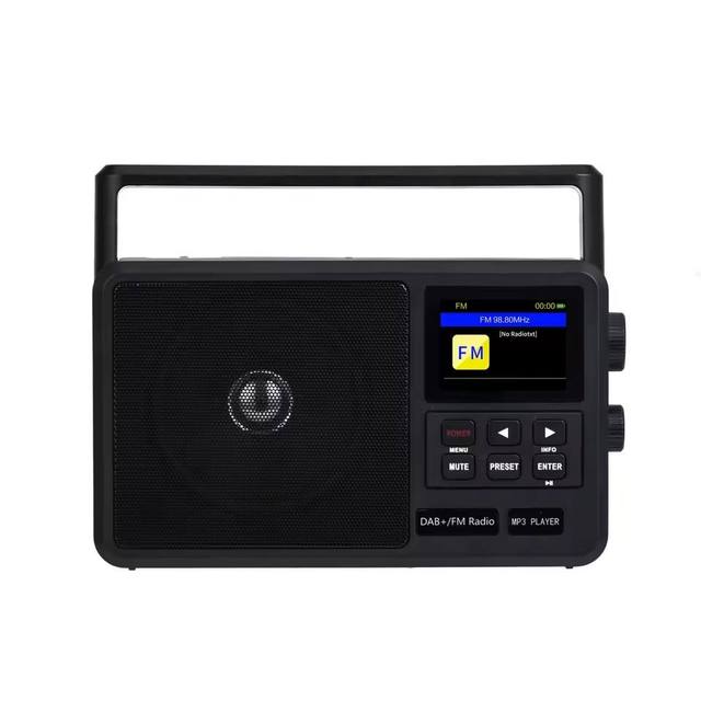 Vofull Portable FM DAB Internet Radio with Connectivity Digital Display Rechargeable Battery MP3 Player