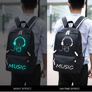 proveedores OEM moda mochila traje de tres piezas luminosa de la escuela mochila con USB Charing <span class=keywords><strong>Cross</strong></span> puerto - Product Image 6