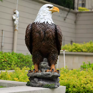 Scultura di <span class=keywords><strong>Aquila</strong></span> in Resina Realistica con Base ad Albero Appassito che Svolazza verso il Cielo - Arte Paesaggistica per Esterni - Product Image 6