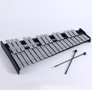 Glockenspiel Xylophone en métal de qualité supérieure à 32 notes avec marteau en plastique et sac, instrument de percussion musical pour enfants, vente en gros - Product Image 2
