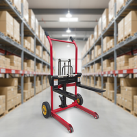 Chariot élévateur manuel 2T 85CM avec treuil à manivelle pour le levage et l'empilage de palettes et de marchandises en atelier
