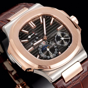 Montre automatique de luxe polyvalente en or blanc 18 carats et or rose, édition exclusive Asie, modèle Premium Private 5712, design bicolore - Product Image 2