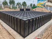 Station de pompage incendie intégrée intelligente avec réservoir modulaire BDF 1*3m souterrain, système de stockage d'eau incendie contrôlé à distance par application