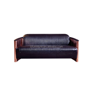 Juego de Sofás de Cuero PU de Color Personalizado Moderno con Estructura Metálica para Apartamentos, Vestíbulos de Hoteles y Muebles de Restaurante - Product Image 2