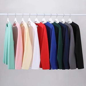 เสื้อยืดคอกลมแขนยาวผู้ชายแฟชั่น พรีเมียม ผ้าฝ้าย 100% ทรงหลวมไหล่ตกเล็กน้อย รับทำโลโก้ตามสั่ง ขายส่ง OEM - Product Image 5