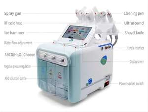 New Water Oxygen Jet Peel Hydra Vacuum Facial <b>Machine</b> Hydro Facial Lips Treatment Stainless Steel 6 Handles Commercial Use - Product Image 3