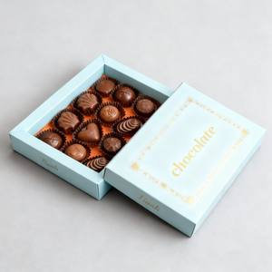 Kotak Cokelat Kustom <span class=keywords><strong>2</strong></span> Buah Dengan Pembatas Plastik PET Kotak Kemasan Cokelat Mewah Lapisan UV Foil Emas Kotak Kemasan Hadiah - Product Image 2