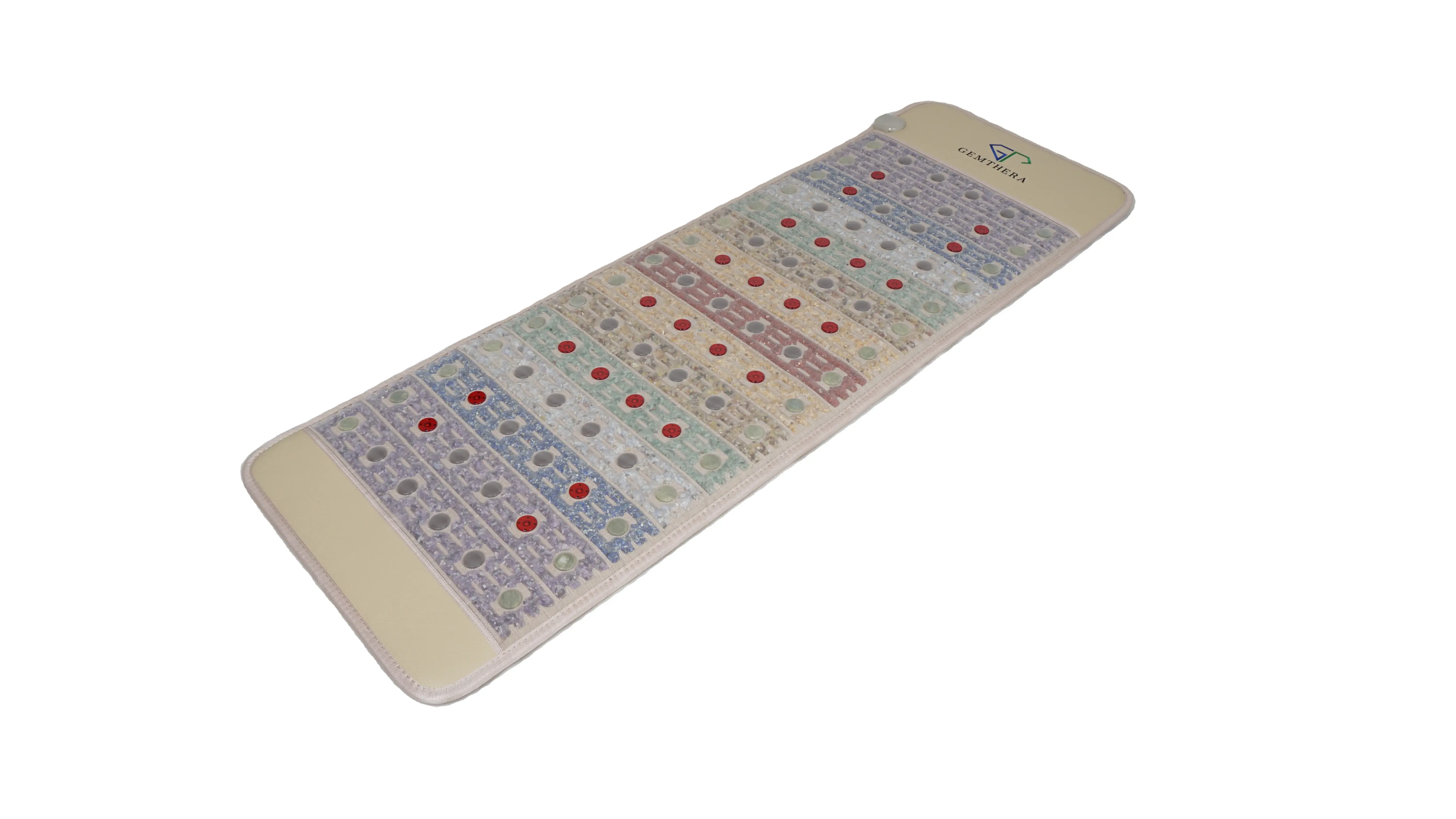 Aangepaste Pemf Therapie Amethist Kristal Infrarood Chakra Mat Met Led Foton Licht Jade Toermalijn Edelsteen Matras