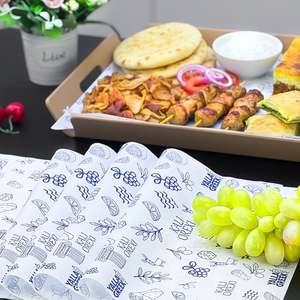 Papier d'emballage alimentaire jetable biodégradable écologique personnalisé, résistant à la graisse, recyclable, pour charcuterie, hamburger, sandwich, pain, logo - Product Image 6