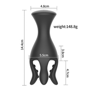 Jouet de plaisir masculin contrôlé par application, 9 fréquences, stimulateur de pénis vibrant en silicone pour hommes, <span class=keywords><strong>auto</strong></span>-masturbation - Product Image 5