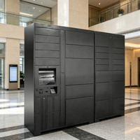 Casier intelligent de stockage pour supermarché avec serrure électronique et reconnaissance faciale pour la livraison de colis (éco-responsable)