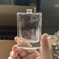 Flacon de parfum vide en verre de 100 ml de style nouveau avec bouchon à vis Emballage