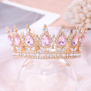 Couronnes et diadèmes de mariage en strass en gros pour femmes, couronnes de mariée en cristal pour déguisements, fêtes d'anniversaire et décoration de gâteaux - Product Image 3