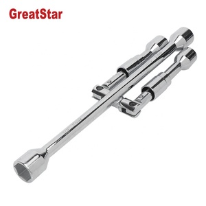 Llave Universal Compacta Plegable con Recubrimiento de Cromo, Llave para Tuercas de Rueda, 4 Vías, 14 Pulgadas, para Cambio de Neumáticos de Repuesto - Product Image 3