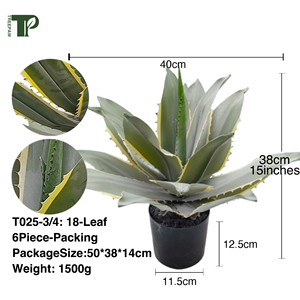 Bất động cảm ứng màu xanh lá cây nhân tạo nhiệt đới cây xương rồng mọng nước Aloe Vera thực vật Scandinavian nhà vườn trang trí vật liệu nhựa cao - Product Image 3