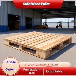 Palettes en bois massif de Zhongshan, fumigées, à 4 entrées, pour le transport logistique, l'entreposage et la personnalisation - Product Image 2