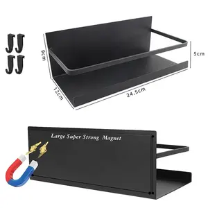 <span class=keywords><strong>Étagère</strong></span> <span class=keywords><strong>à</strong></span> <span class=keywords><strong>épices</strong></span> magnétique avec bocaux latéraux, rangement pour assaisonnements, pour réfrigérateur, four <span class=keywords><strong>à</strong></span> micro-ondes, économiseur d'espace de cuisine, organisateur suspendu - Product Image 1