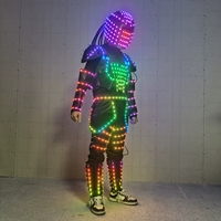Vollfarbiger LED Halloween- und Weihnachts-Kostüm-Roboteranzug mit Fernbedienung und Batteriebetrieb für Cosplay, Party und Bühne