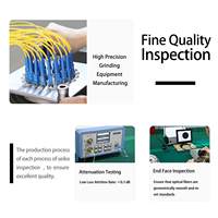 5m FC LC kabel Jumper serat optik, peralatan Jumper ekor babi kuning LSZH 2.0MM Mode tunggal untuk jaringan 1550nm SC APC MPO FTTH