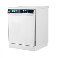 Lave-vaisselle encastrable 18 couverts 60 cm Écran tactile couleur Séchage à air chaud Ouverture automatique de la porte Bac en acier inoxydable 3 foyers