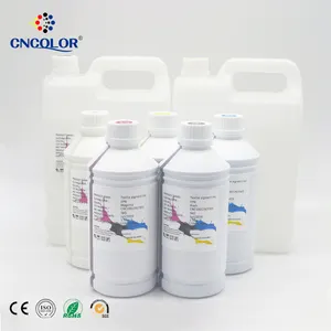 Textil tinte für T-Shirt CMYKW-Tinten paket weiße Textil tinte, Vorbehandlung flüssigkeit Reinigungs flüssigkeit für DTG-Drucker