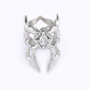 Anillo VAF COOL con Colmillos de <span class=keywords><strong>Monstruo</strong></span> Alienígena, Zirconia Blanca, Acero Inoxidable - Product Image 3