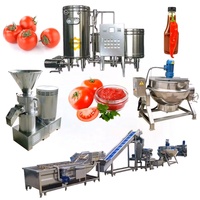 Automatische Industriële Ketchup Saus Productie Groentefruit Jam Maker Tomatenpuree Verwerkingslijn